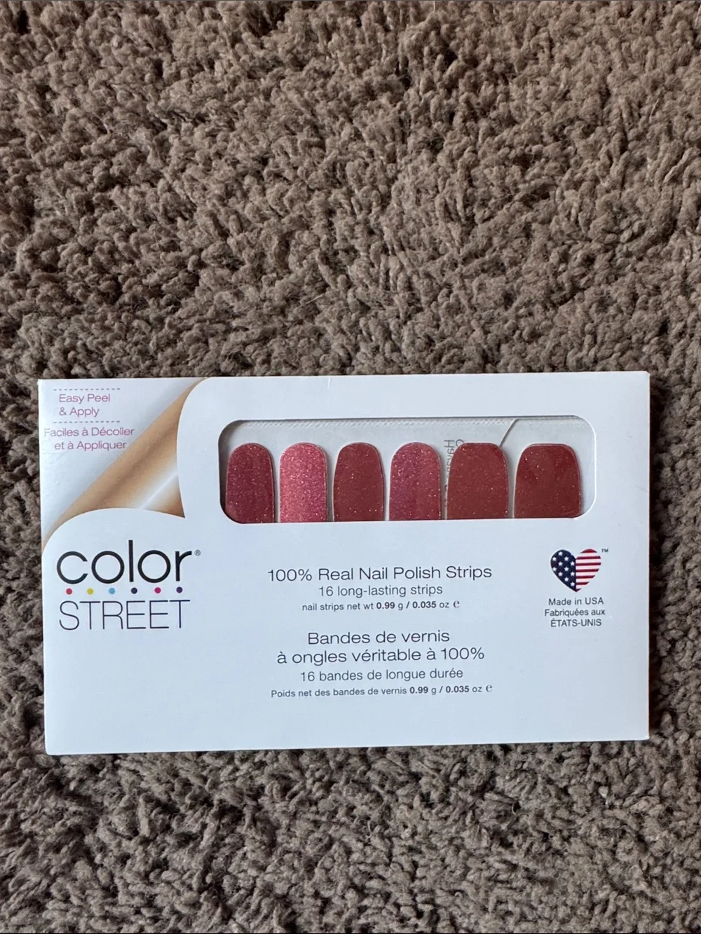 Color Street Glitter  Pink to Rose & Speckled Cream Nail Polish Strips